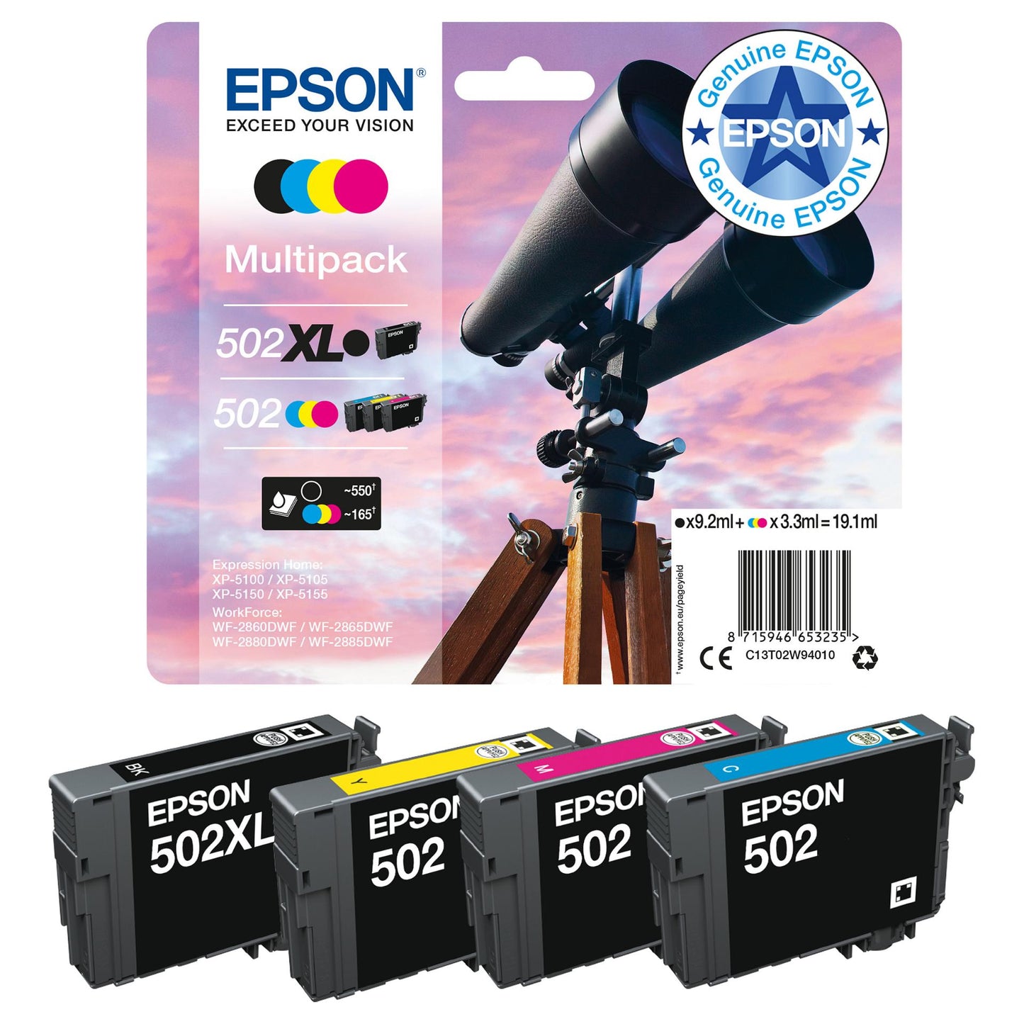 Epson 502 C13T02V24010 cyan