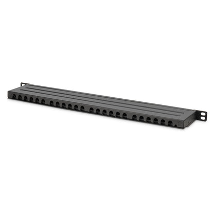 DIGITUS Patchpanel 0,5HE 24-Port Cat6a geschirmt schwarz
