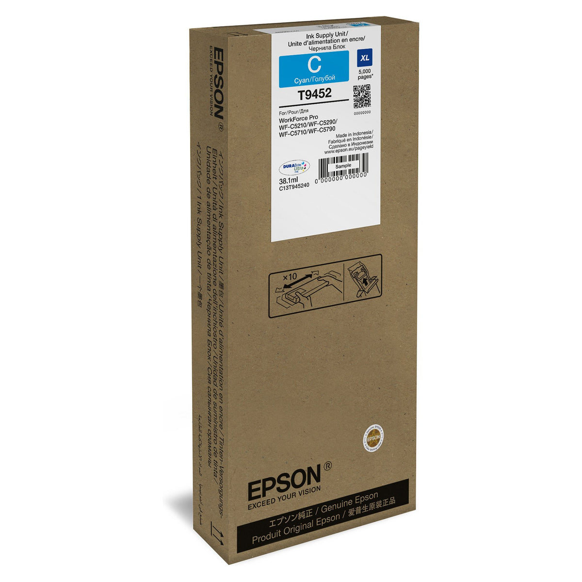 Epson Tinte T9452 XL C13T945240 Cyan bis zu 5.000 Seiten