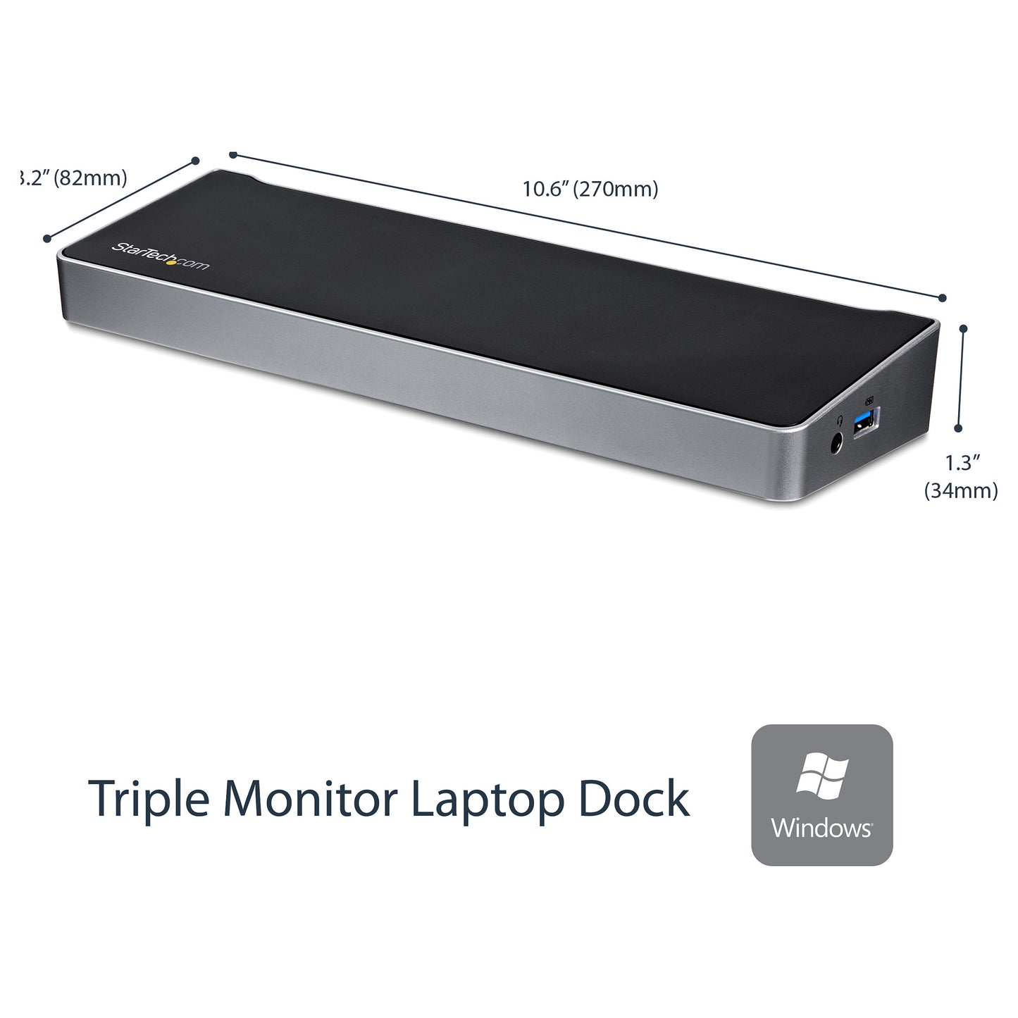 D StarTech Triple-Video Laptop Dockingstation - USB 3.0 - Docking Station