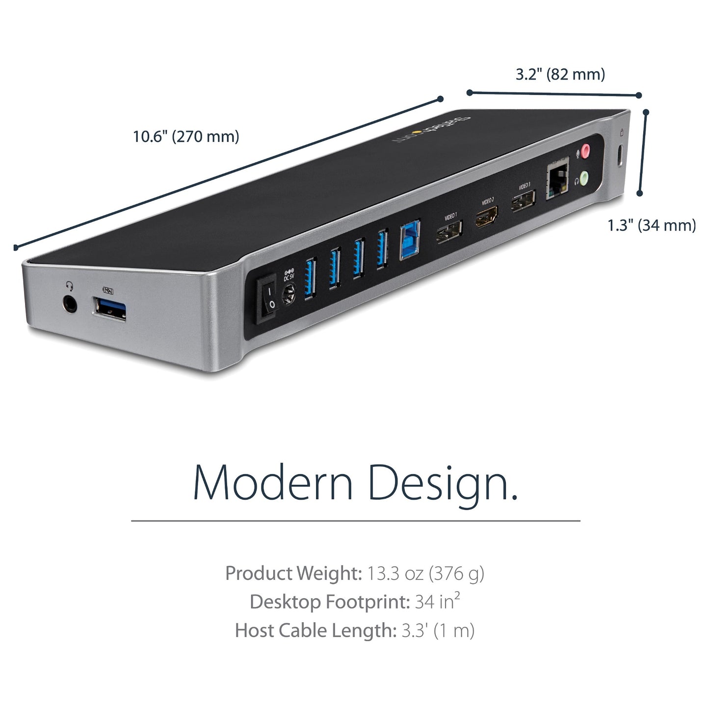 D StarTech Triple-Video Laptop Dockingstation - USB 3.0 - Docking Station