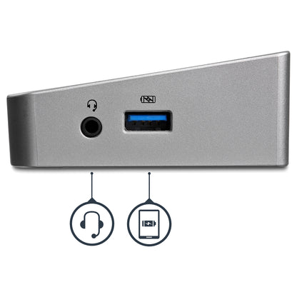 D StarTech Triple-Video Laptop Dockingstation - USB 3.0 - Docking Station