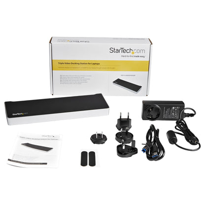 D StarTech Triple-Video Laptop Dockingstation - USB 3.0 - Docking Station