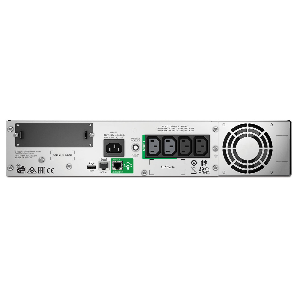 APC Smart-UPS Rack 2HE SMT1500RMI2UC 1500VA 1000W Line Interactive