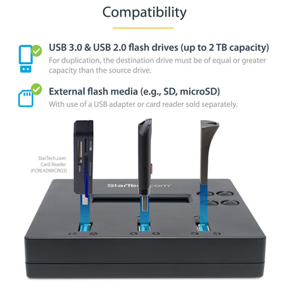 StarTech.com 1:2 Standalone USB 2.0 USB Stick Duplizierer und Eraser