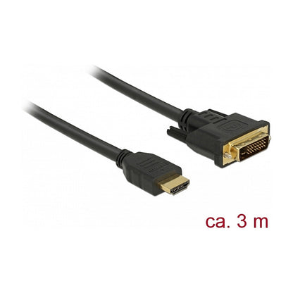 DELOCK HDMI zu DVI 24+1 Kabel bidirektional 3 m