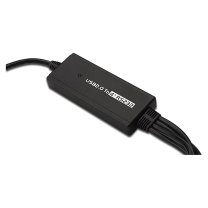 DIGITUS USB 2.0 Anschlusskabel 2.0 -4x RS232 Kabel 1.5m, sw