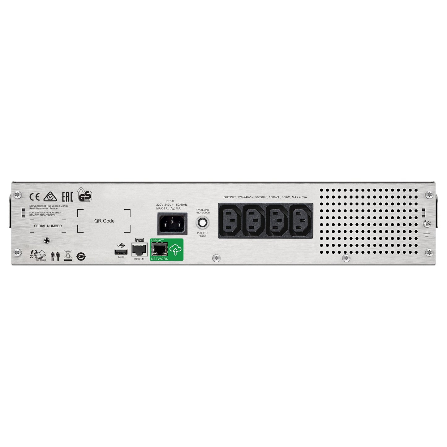 APC Smart-UPS Rack SMC1000I-2UC 1000VA 600W 2HE mit SmartConnect