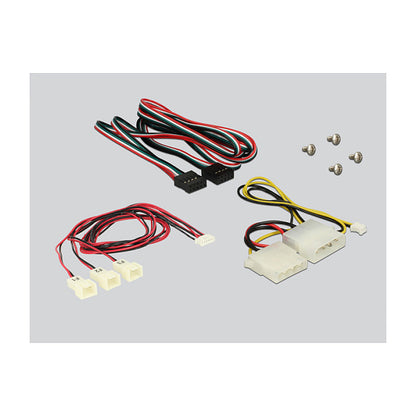 Delock 3.5" Front Panel > 2 x USB 2.0 and fan control - Anschlüsse am vorderen Bedienfeld des Speicherschachts - USB 2.0 x 2