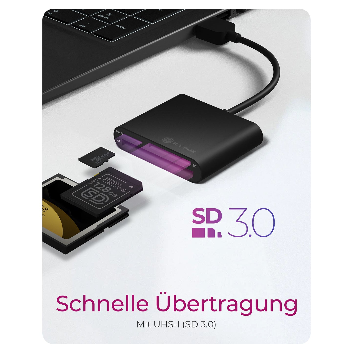 ICY BOX IB-CR301-U3 USB 3.0 SD/MicroSD/CF Kartenleser