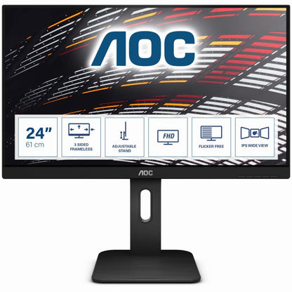 61cm/24" (1920x1200) AOC Pro-line X24P1 16:10 4ms HDMI DVI DisplayPort VGA VESA Pivot Speaker Full HD Black