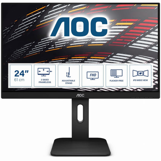 61cm/24" (1920x1200) AOC Pro-line X24P1 16:10 4ms HDMI DVI DisplayPort VGA VESA Pivot Speaker Full HD Black