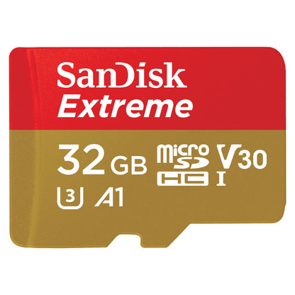 CARD 32GB Sandisk Extreme MicroSDHC 100MB/s for action cams/drones +Adapter