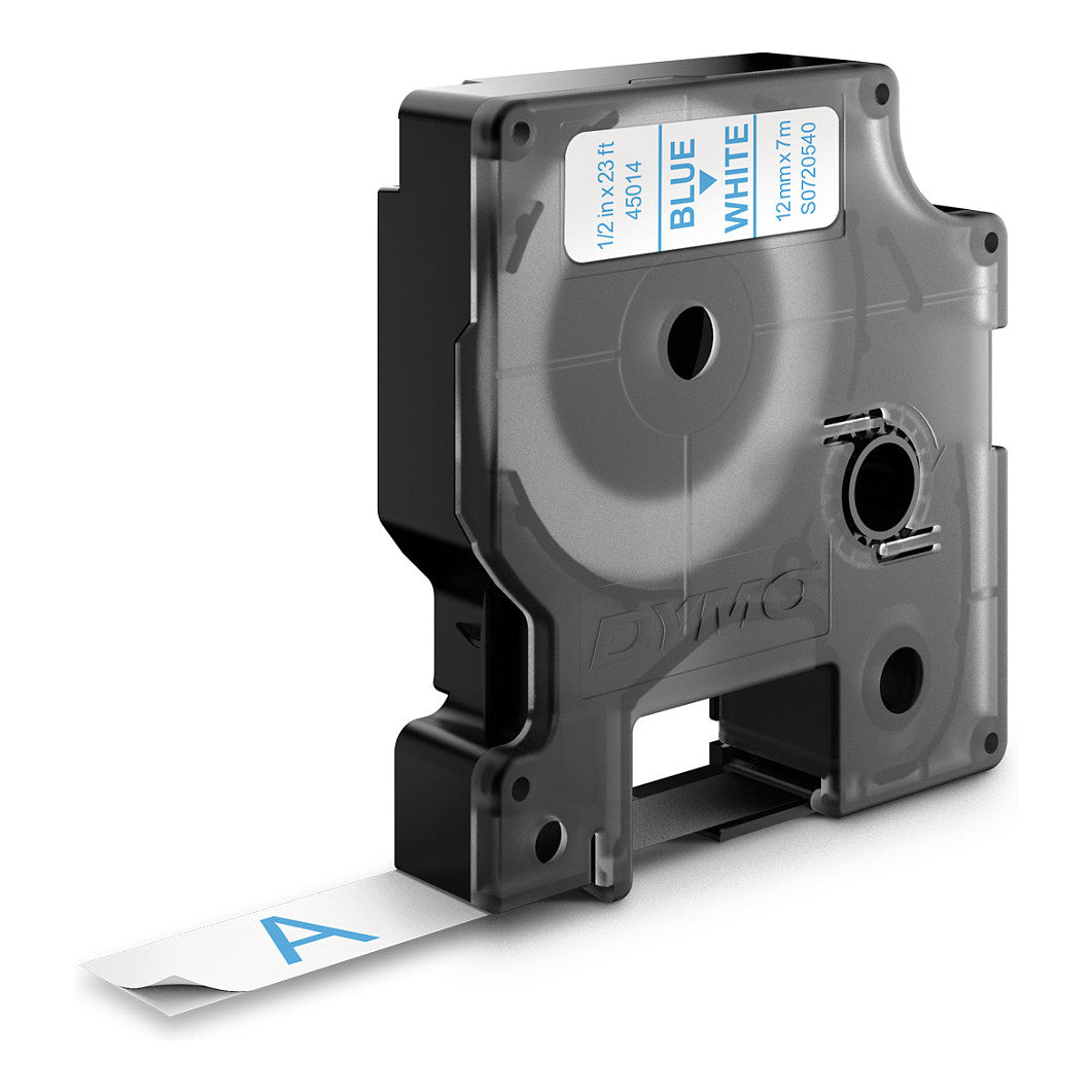 Dymo LabelWriter - D1 Etiketten Selbstklebend - 12 mm x 7 m - Blau auf Weiß - (S0720540)