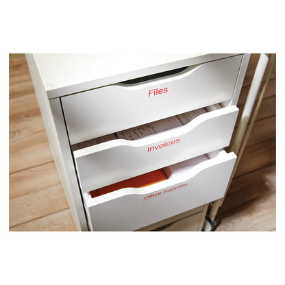 Dymo LabelWriter - D1 Etiketten selbstklebend - 12 mm x 7 m - Rot auf Weiß - (S0720550)