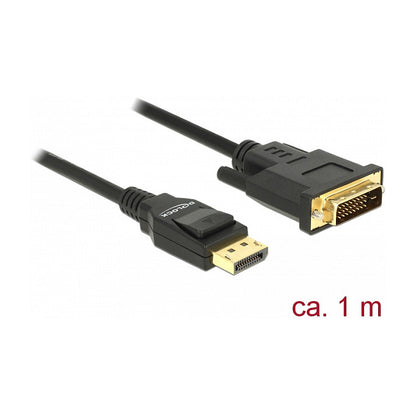 DELOCK Kabel Displayport 1.2 Stecker > DVI 24+1 Stecker Passiv 1 m schwarz