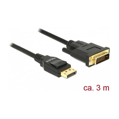 DELOCK Kabel Displayport 1.2 Stecker > DVI 24+1 Stecker Passiv 3 m schwarz