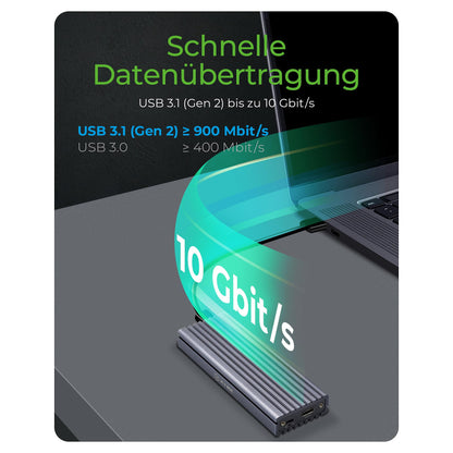ICY BOX IB-1817M-C31 Externes USB-C 3.1 Gehäuse für M.2 NVMe SSD Aluminium