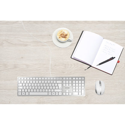 Cherry Keyboard KC 6000 Slim [DE] silver/white