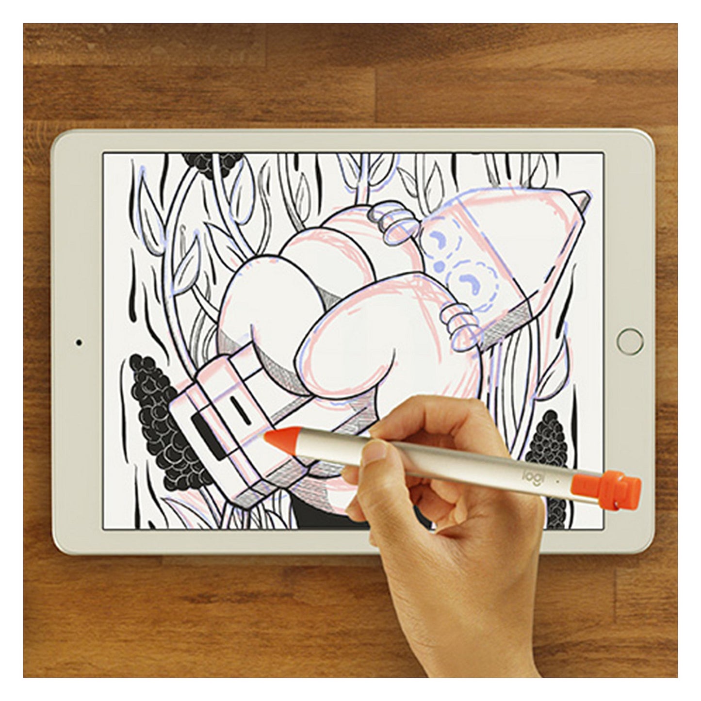 Logitech Crayon Digitaler Pencil Intense Sorbet