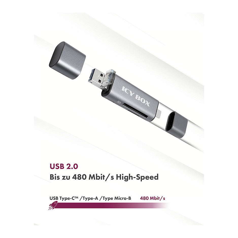 ICY BOX IB-CR200-C Multi-USB SD/MicroSD Kartenleser