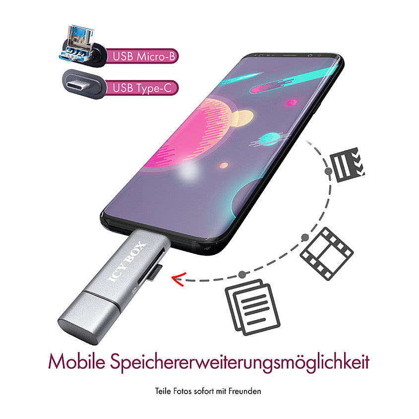 ICY BOX IB-CR200-C Multi-USB SD/MicroSD Kartenleser