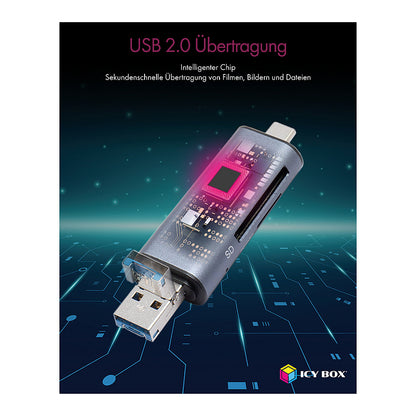 ICY BOX IB-CR200-C Multi-USB SD/MicroSD Kartenleser