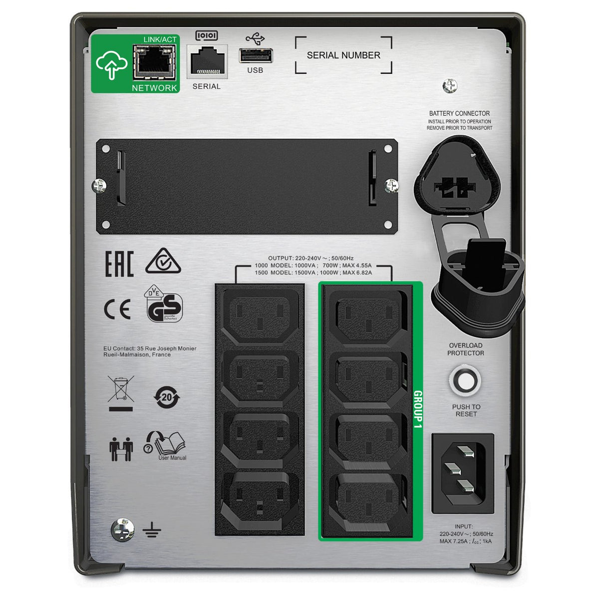 APC Smart-UPS Tower SMT1500iC 1500VA 1000W Line Interactive