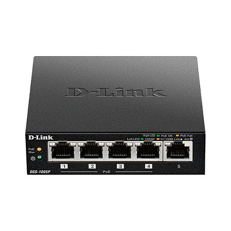5P D-Link DGS-1005P/E POE+ 60W