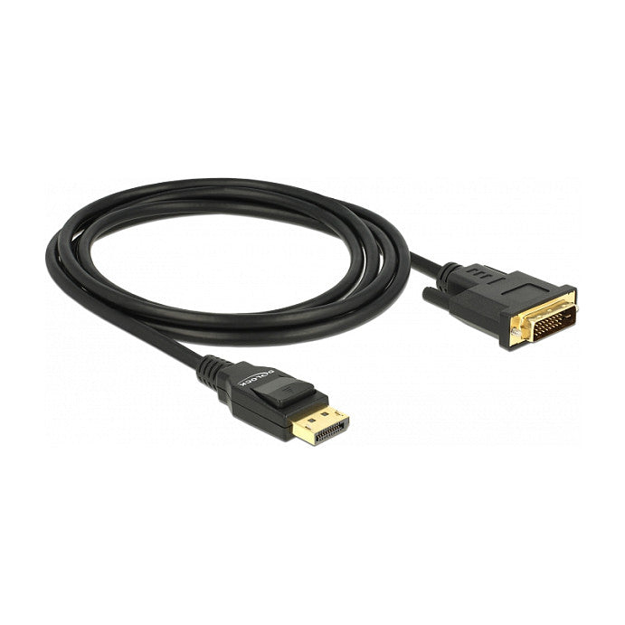 DELOCK Kabel Displayport 1.2 Stecker > DVI 24+1 Stecker Passiv 2 m schwarz