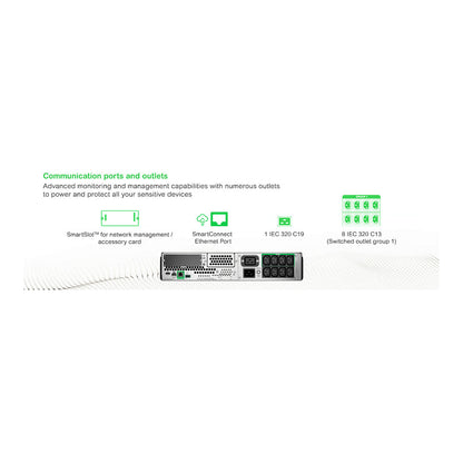 APC Smart-UPS Rack 2HE SMT3000RMi2UC 2700W 3000VA Line Interactive
