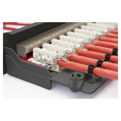 DIGITUS Patchpanel 1HE 24-Port Cat6a geschirmt schwarz