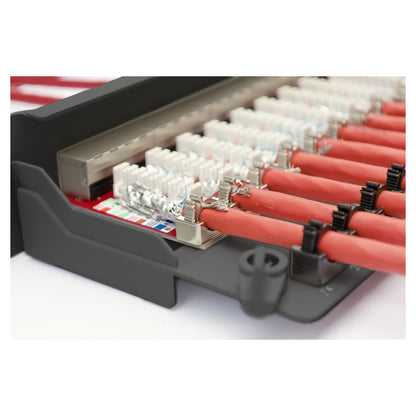 DIGITUS Patchpanel 1HE 24-Port Cat6a geschirmt schwarz