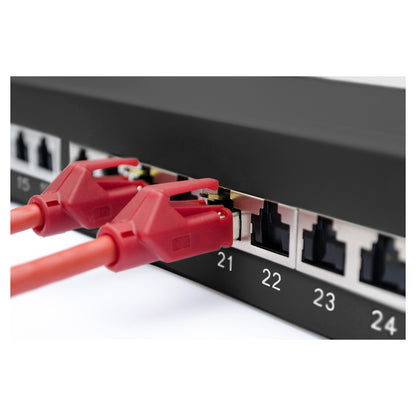 DIGITUS Patchpanel 1HE 24-Port Cat6a geschirmt schwarz