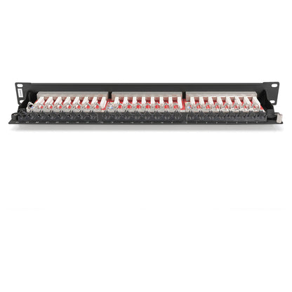 DIGITUS Patchpanel 1HE 24-Port Cat6a geschirmt schwarz