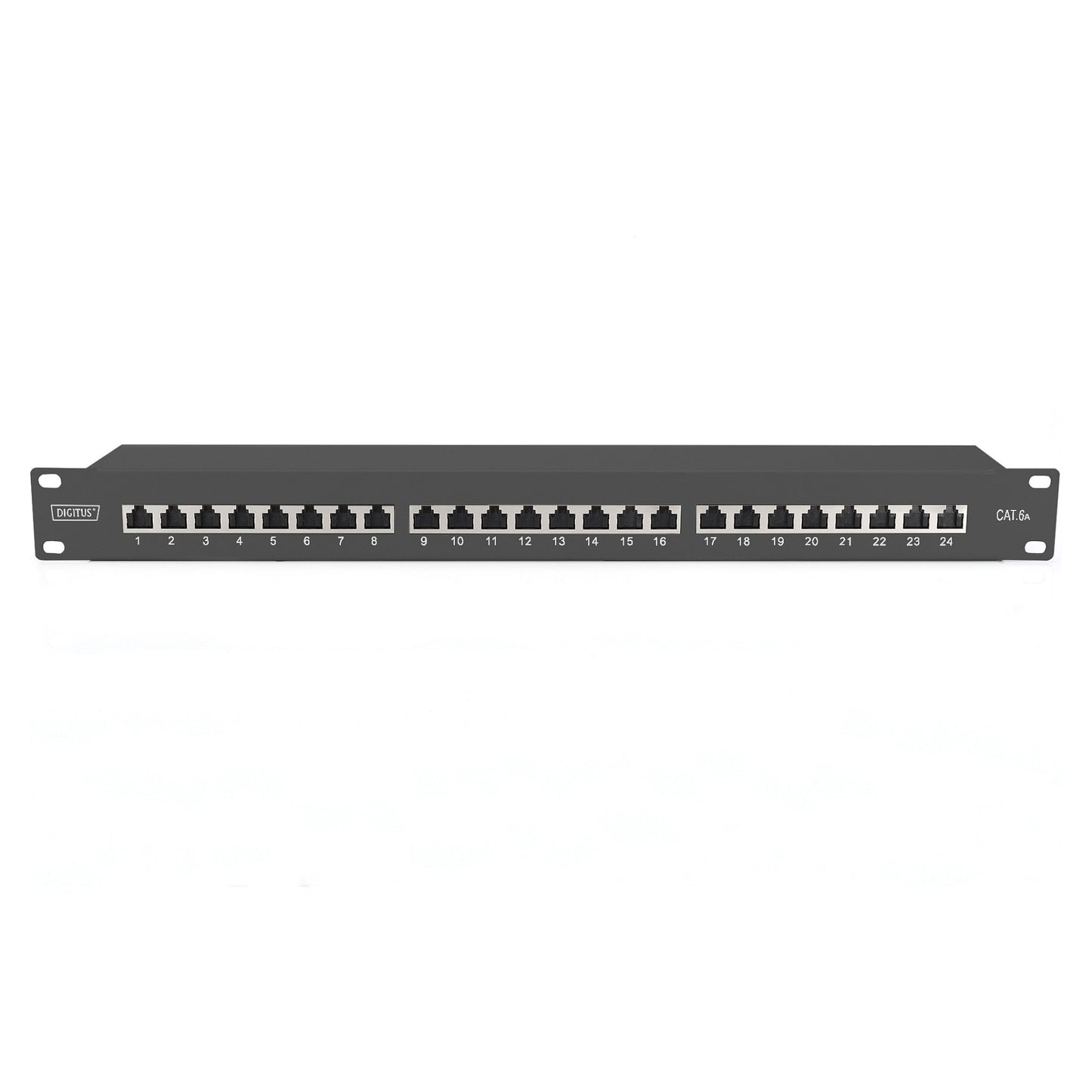 DIGITUS Patchpanel 1HE 24-Port Cat6a geschirmt schwarz