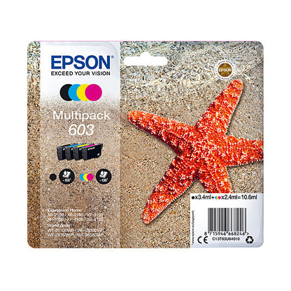 Epson Tinte 603 C13T03U64010 4er Multipack (BKMCY) bis zu 130 Seiten