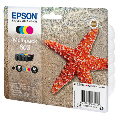 Epson Tinte 603 C13T03U64010 4er Multipack (BKMCY) bis zu 130 Seiten