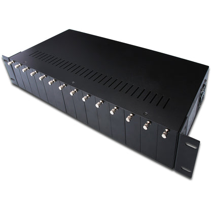 DIGITUS Medienkonverter Chassis 2HE 14-Slots schwarz