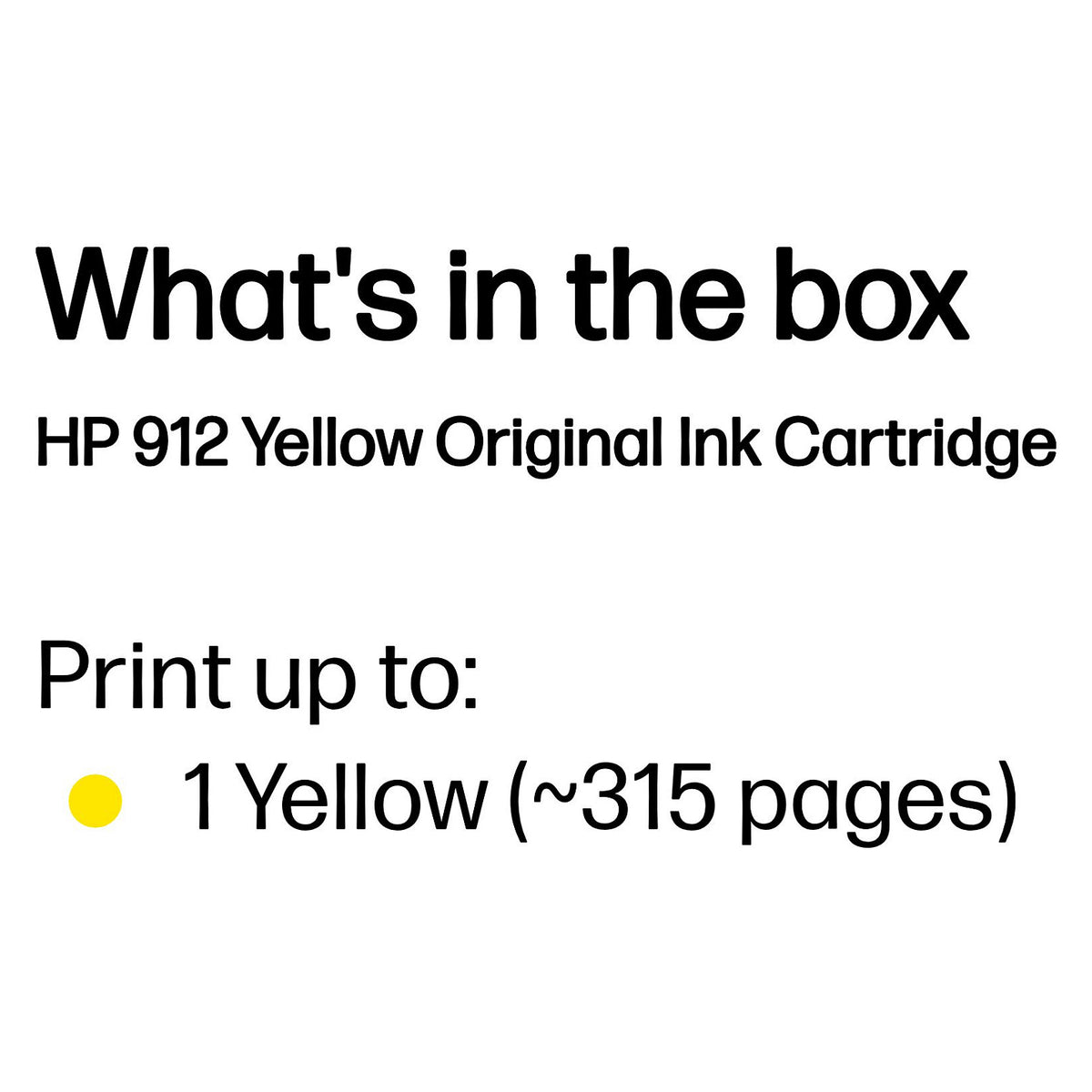 HP 912 Yellow Ink Cartridge