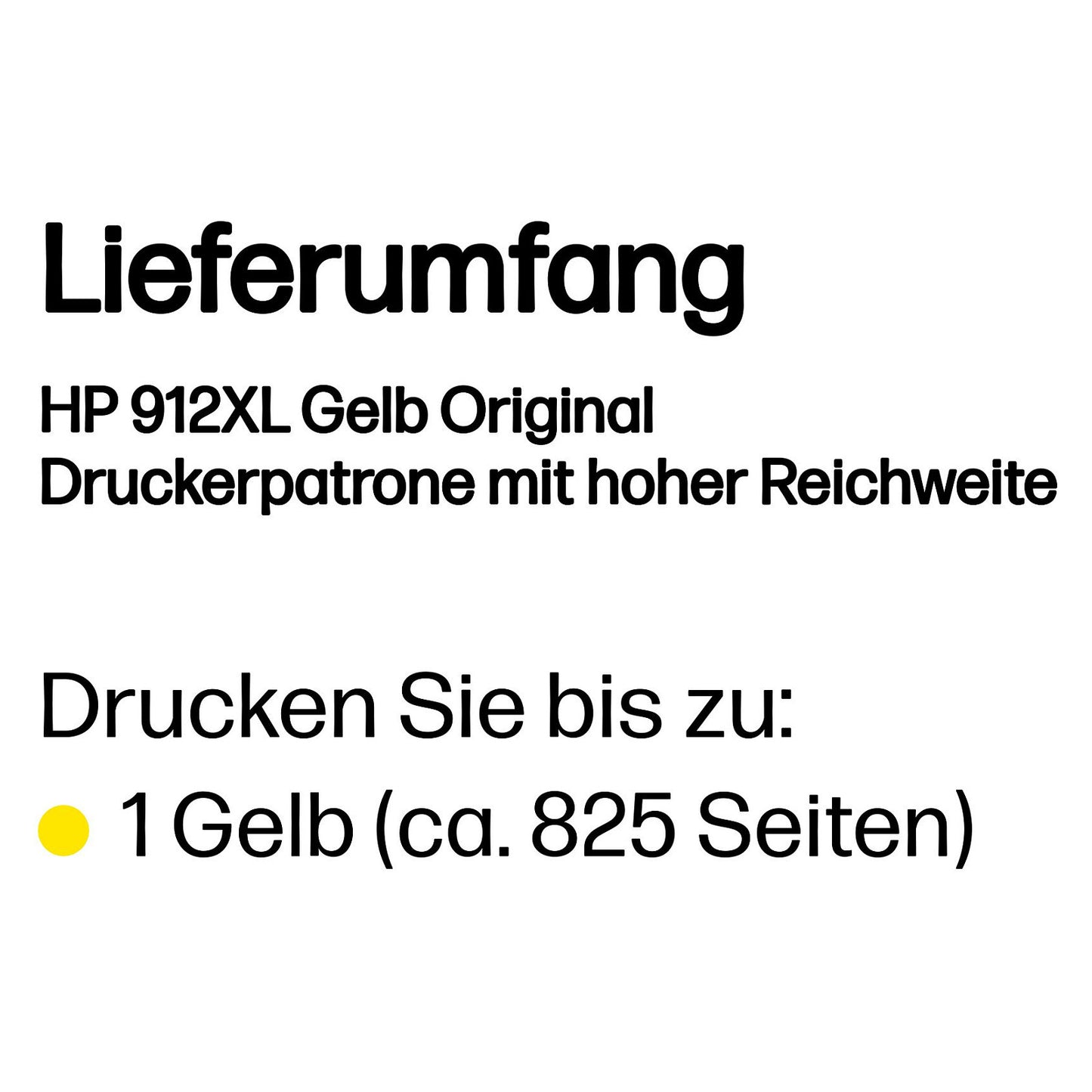 HP 912XL High Yield Yellow Ink