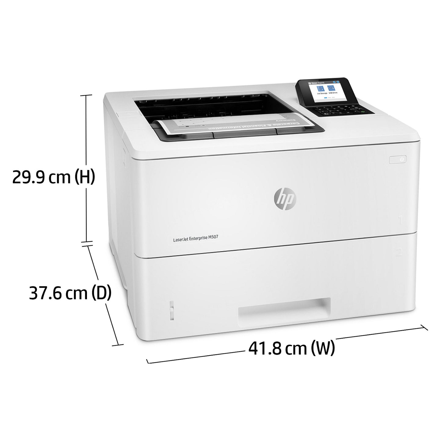 L HP LaserJet Enterprise M507dn S/W-Laserdrucker 43 S./Min. LAN Duplex