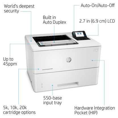 L HP LaserJet Enterprise M507dn S/W-Laserdrucker 43 S./Min. LAN Duplex