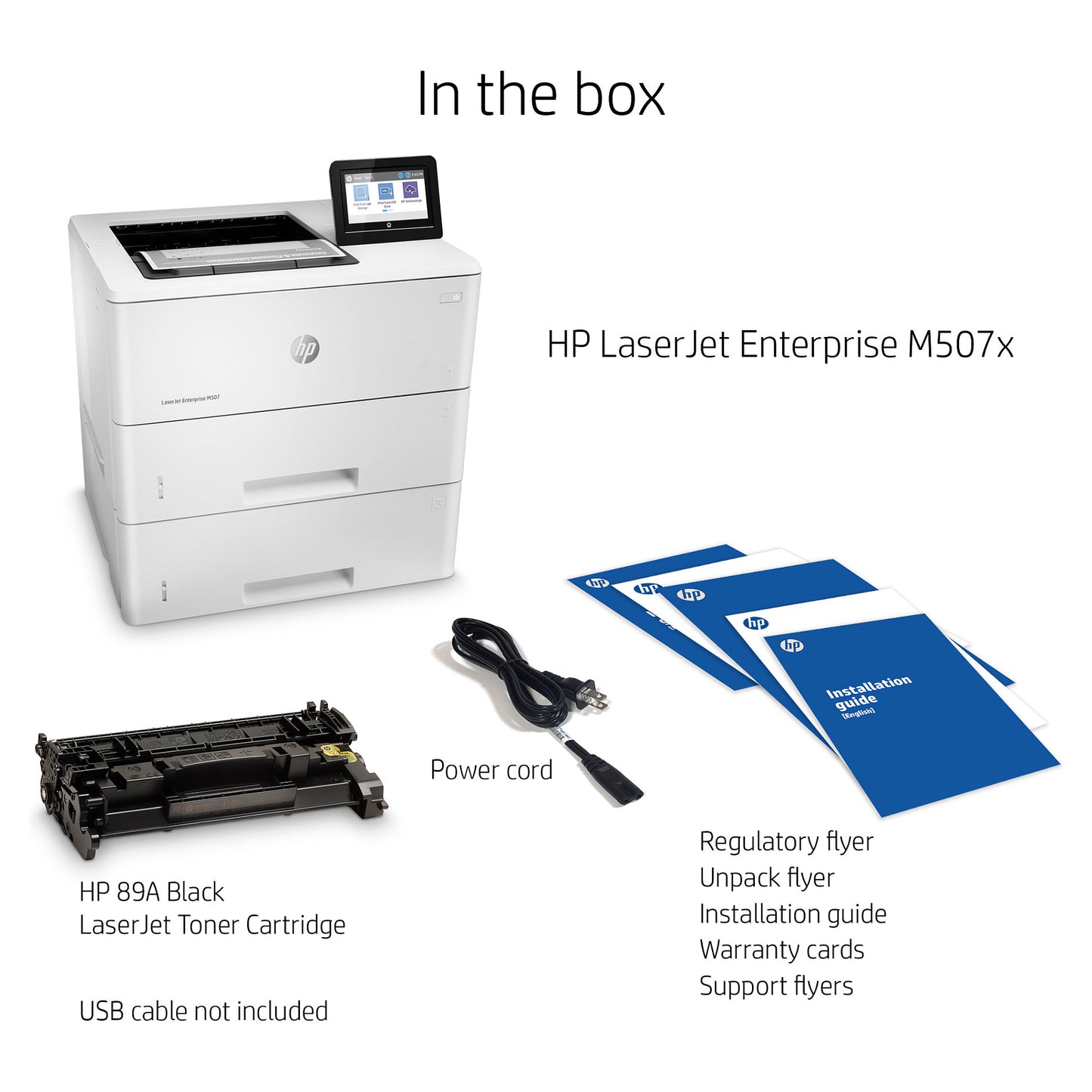 L HP LaserJet Enterprise M507x A4 43 S./Min. LAN WiFi WiFi Direct Duplex