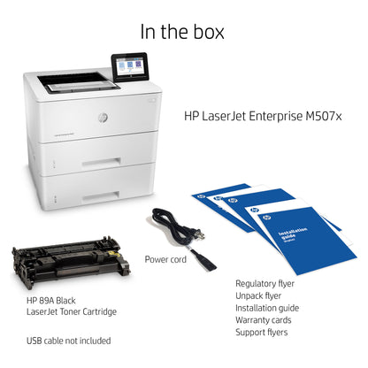 L HP LaserJet Enterprise M507x A4 43 S./Min. LAN WiFi WiFi Direct Duplex