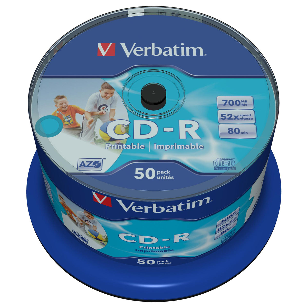 1x50 Verbatim CD-R 80 / 700MB 52x Speed wide printable generic