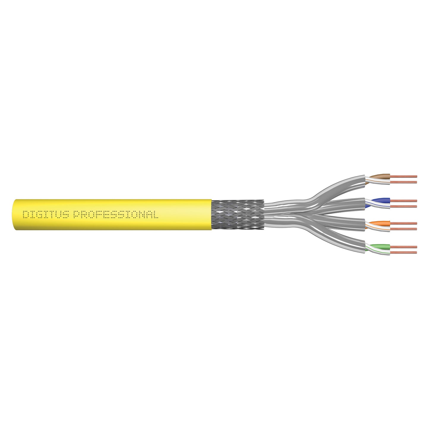DIGITUS Instal-kab Cat7a S/FTP tw.Pair 1000m gelb AWG22/1 (Speditionsversand)