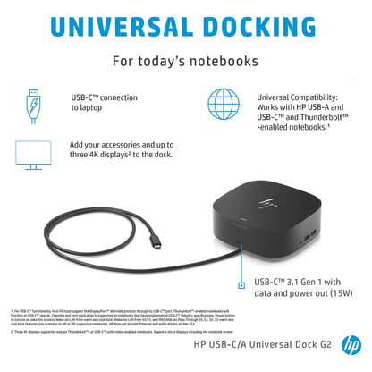 D HP USB-C Dock G5 Schwarz 100W