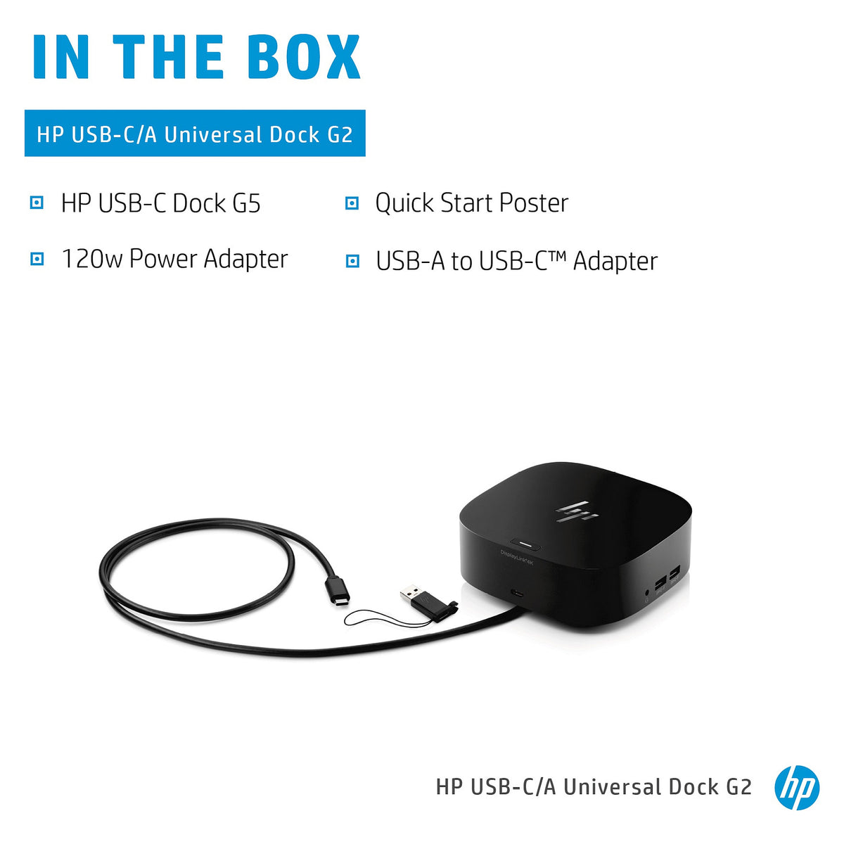 D HP USB-C Dock G5 Schwarz 100W