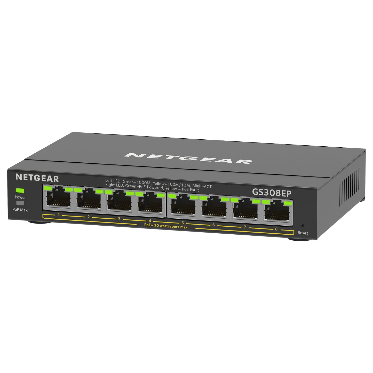 8P NETGEAR GS308EP PoE+ M